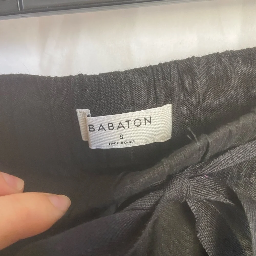 Aritzia Babaton Boho Linen Pants Lightweight Summer Trousers Relaxed Fit Size S